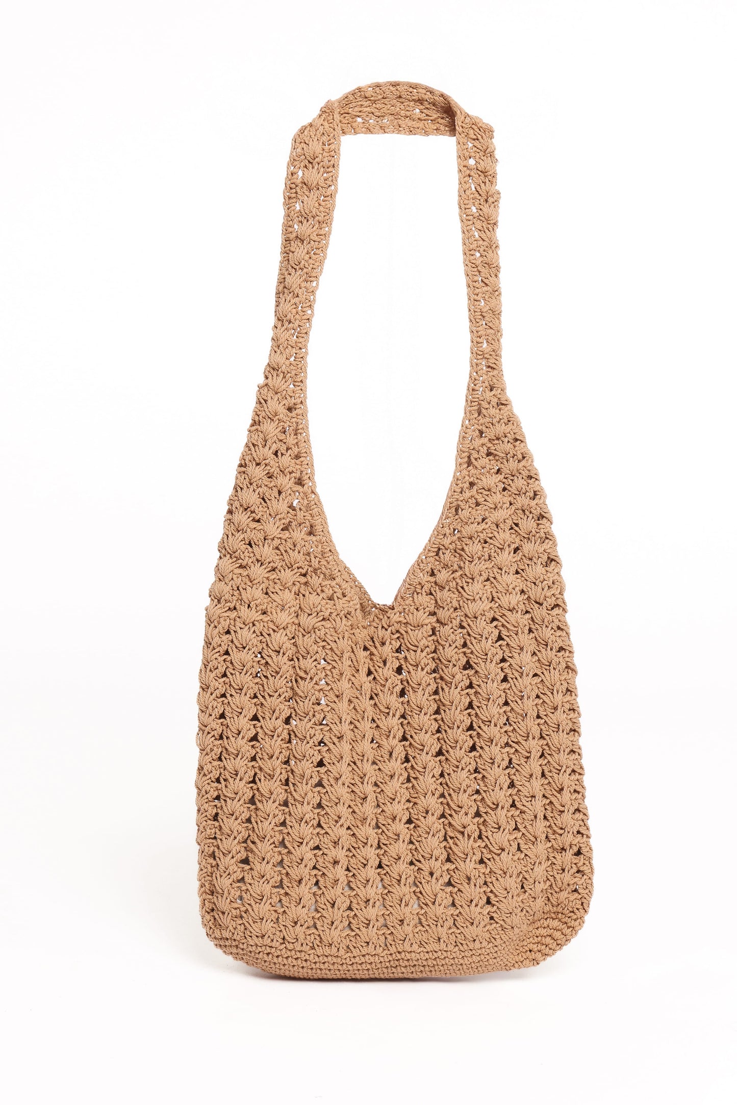 Bolso de hombro trenzado ganchillo con forro | Diseño único