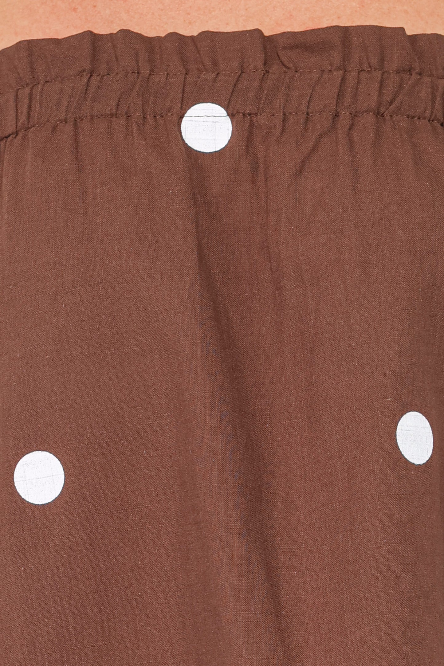Conjunto pantalón ancho lunares chocolate | Muy cómodo