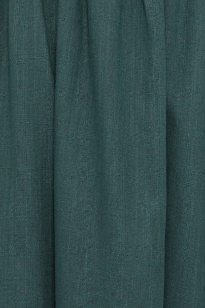 Vestido maxi verde bosque | Elegancia fluida