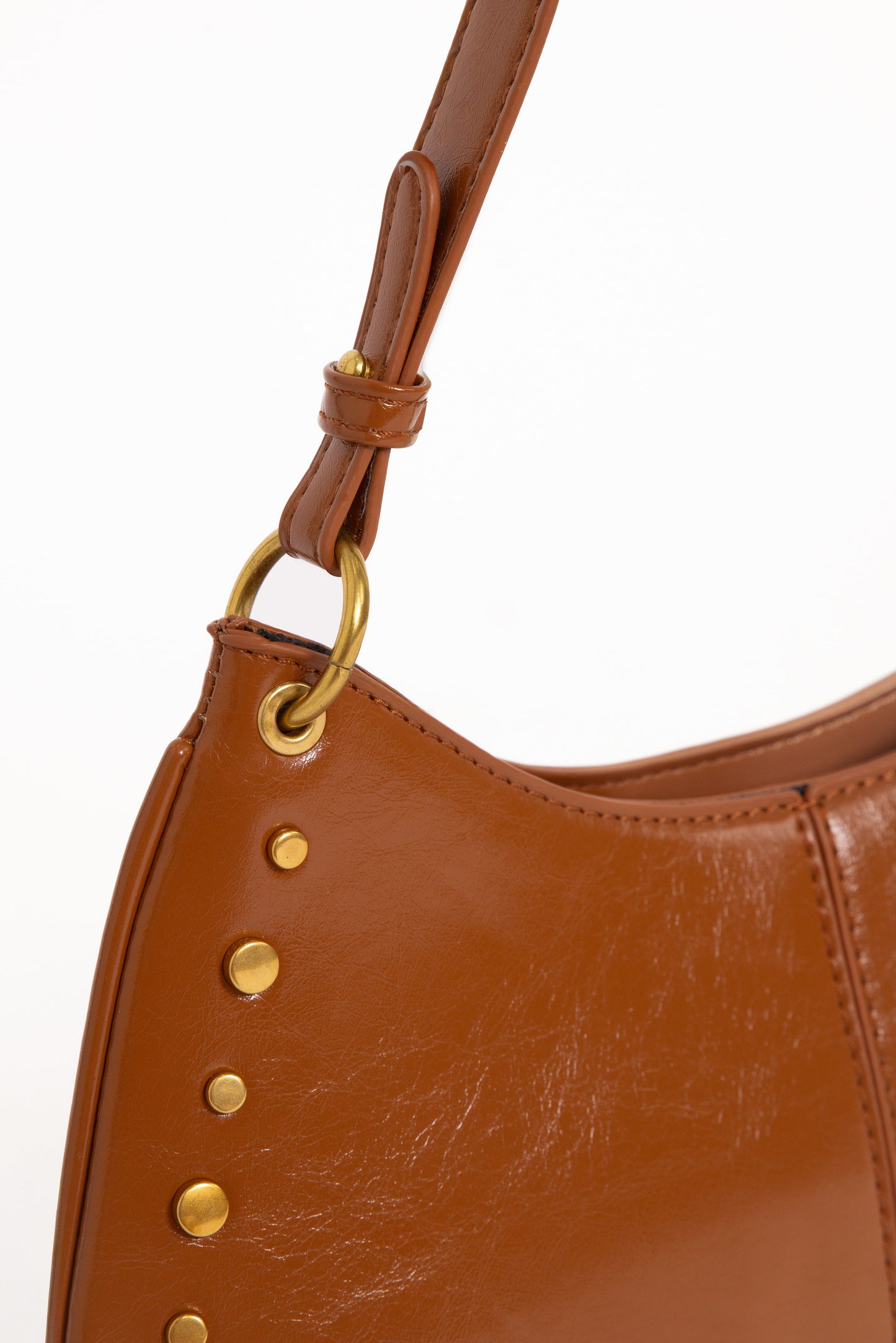 Bolso tostado con tachuelas | Diseño único