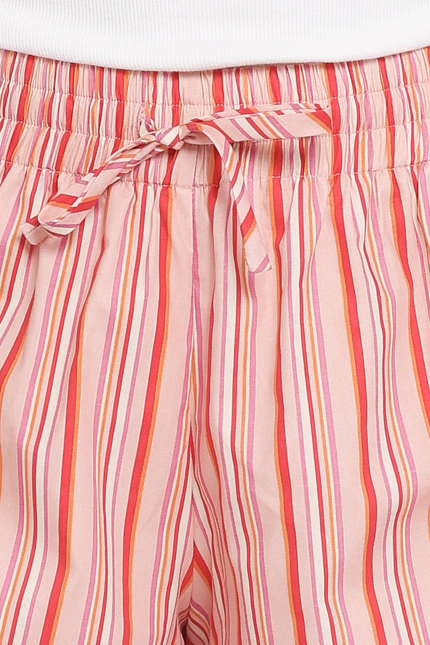 Pantalón corto rayas melocotón | Estilo relajado