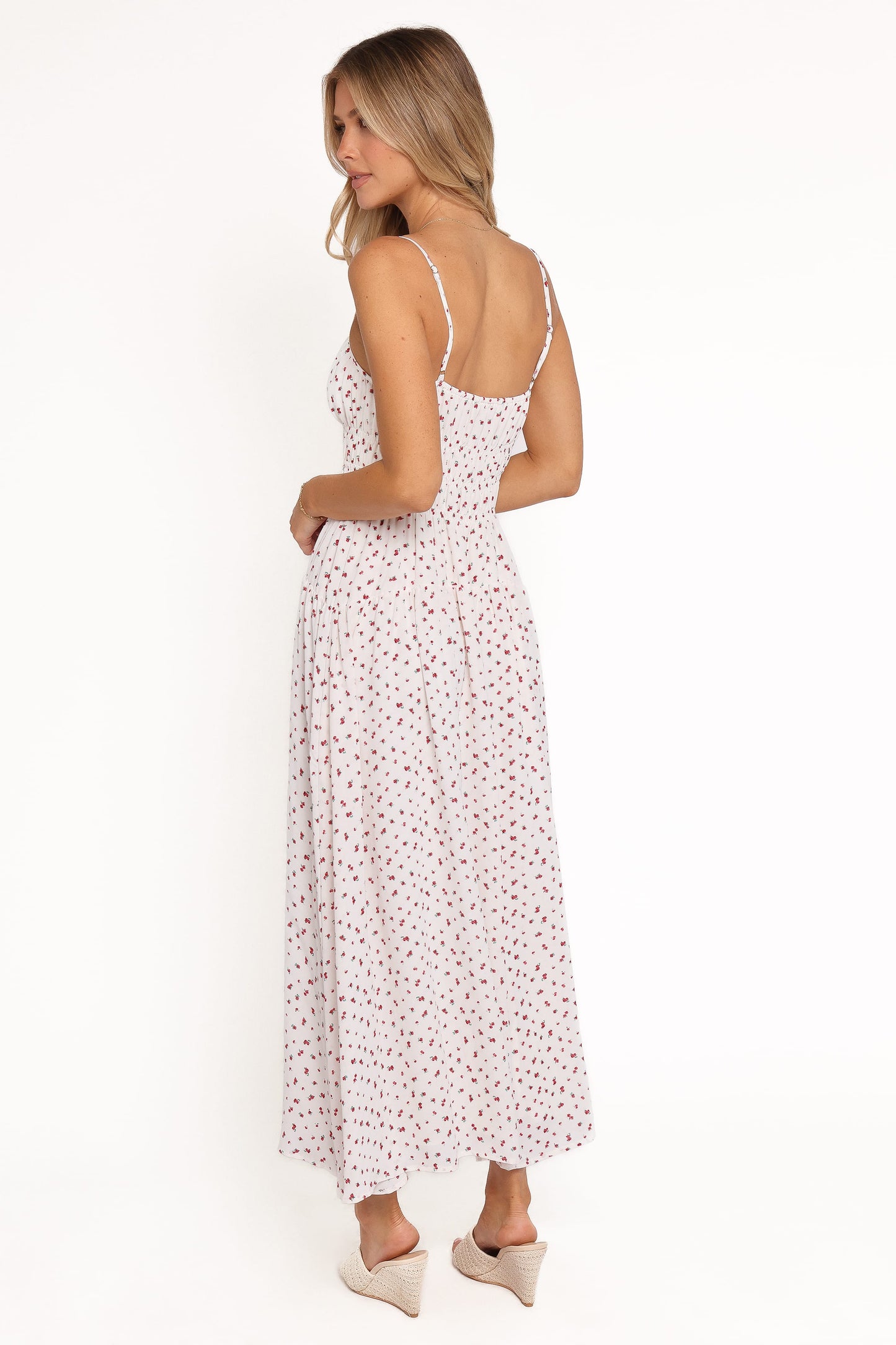 Vestido maxi floral rojo | Muy favorecedor