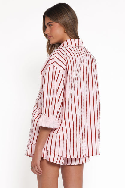 Conjunto camisa y short rayas | Estilo coordinado