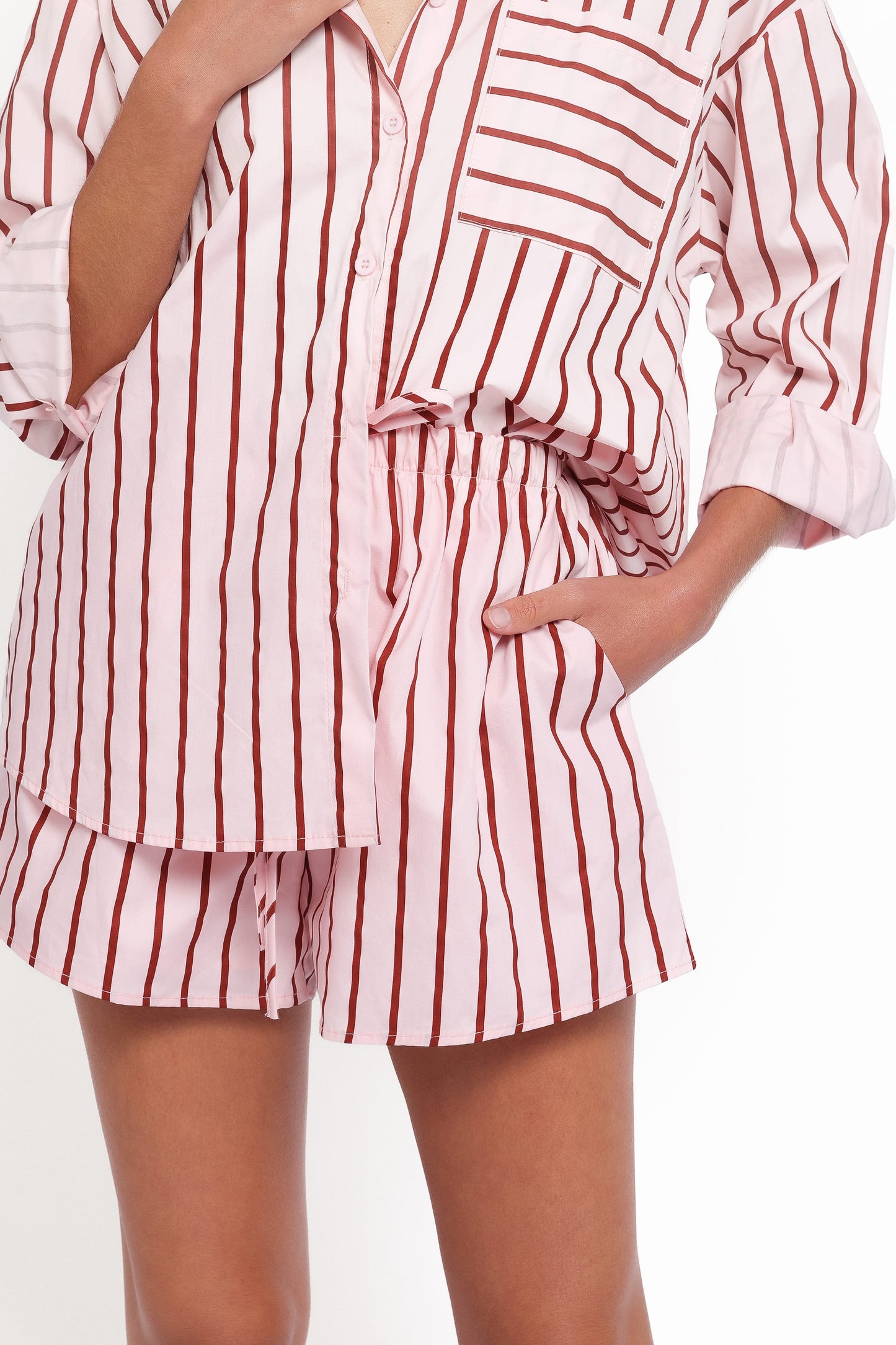 Conjunto camisa y short rayas | Estilo coordinado