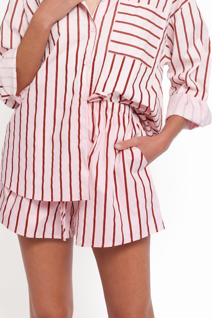 Conjunto camisa y short rayas | Estilo coordinado