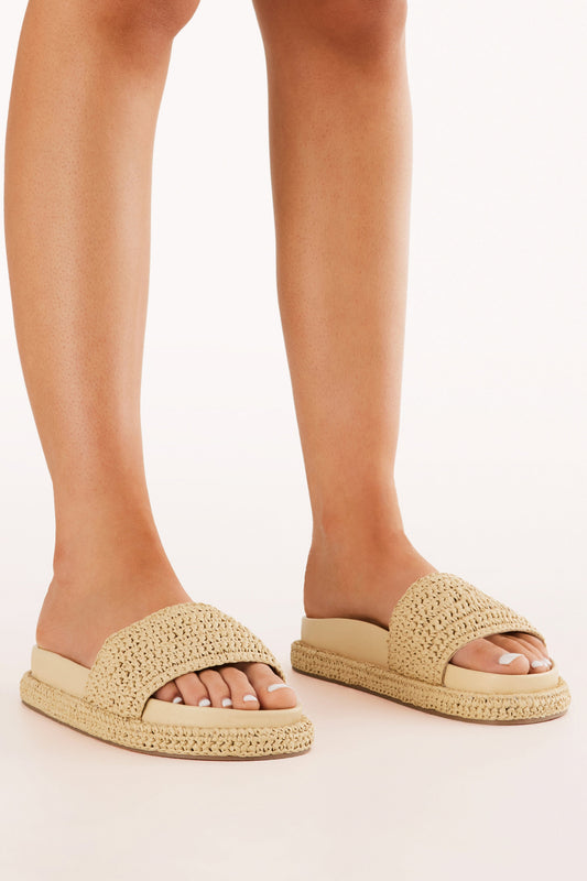 Sandalias planas de rafia | Cómodas todo el día