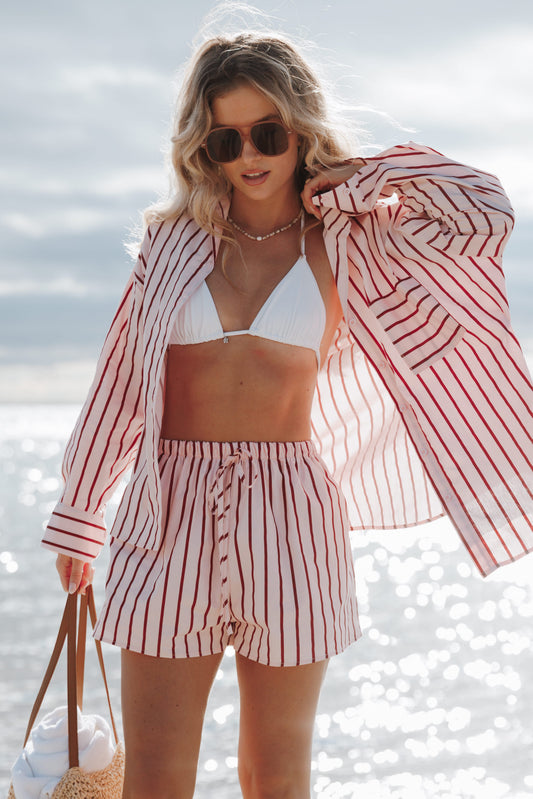 Conjunto camisa y short rayas | Estilo coordinado