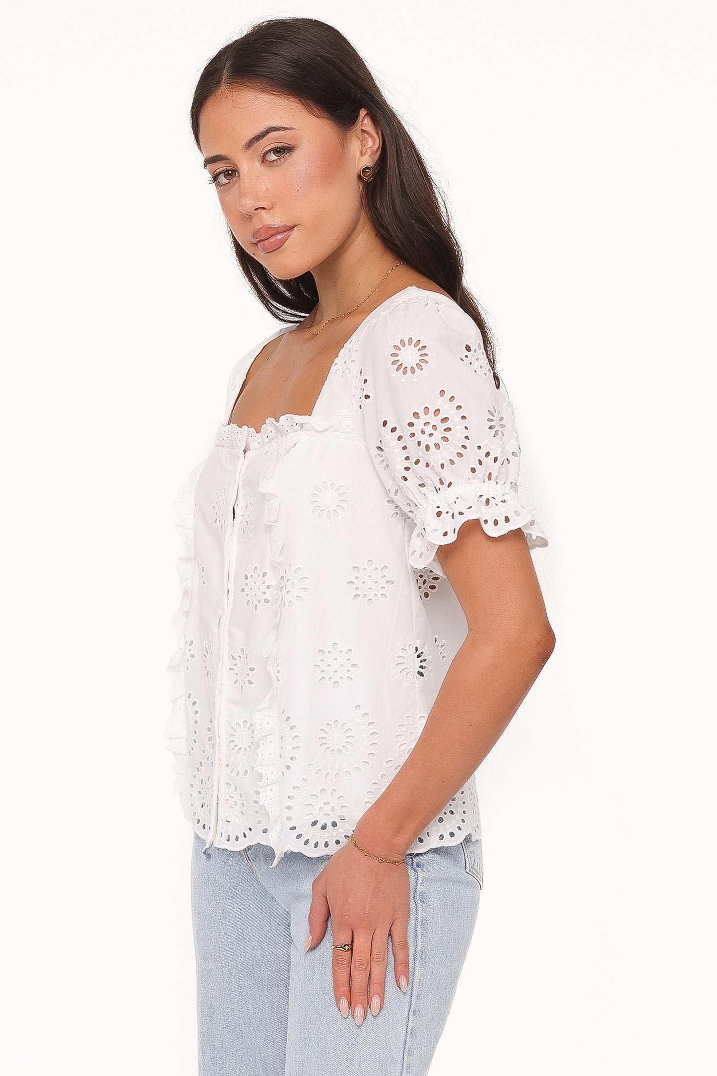Top blanco bordado suizo | Romanticismo estival